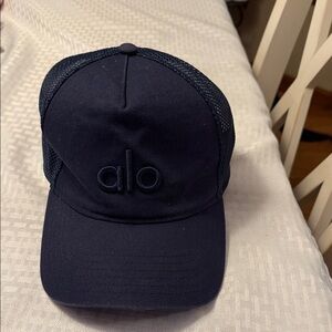 Alo Navy Blue Trucker Hat